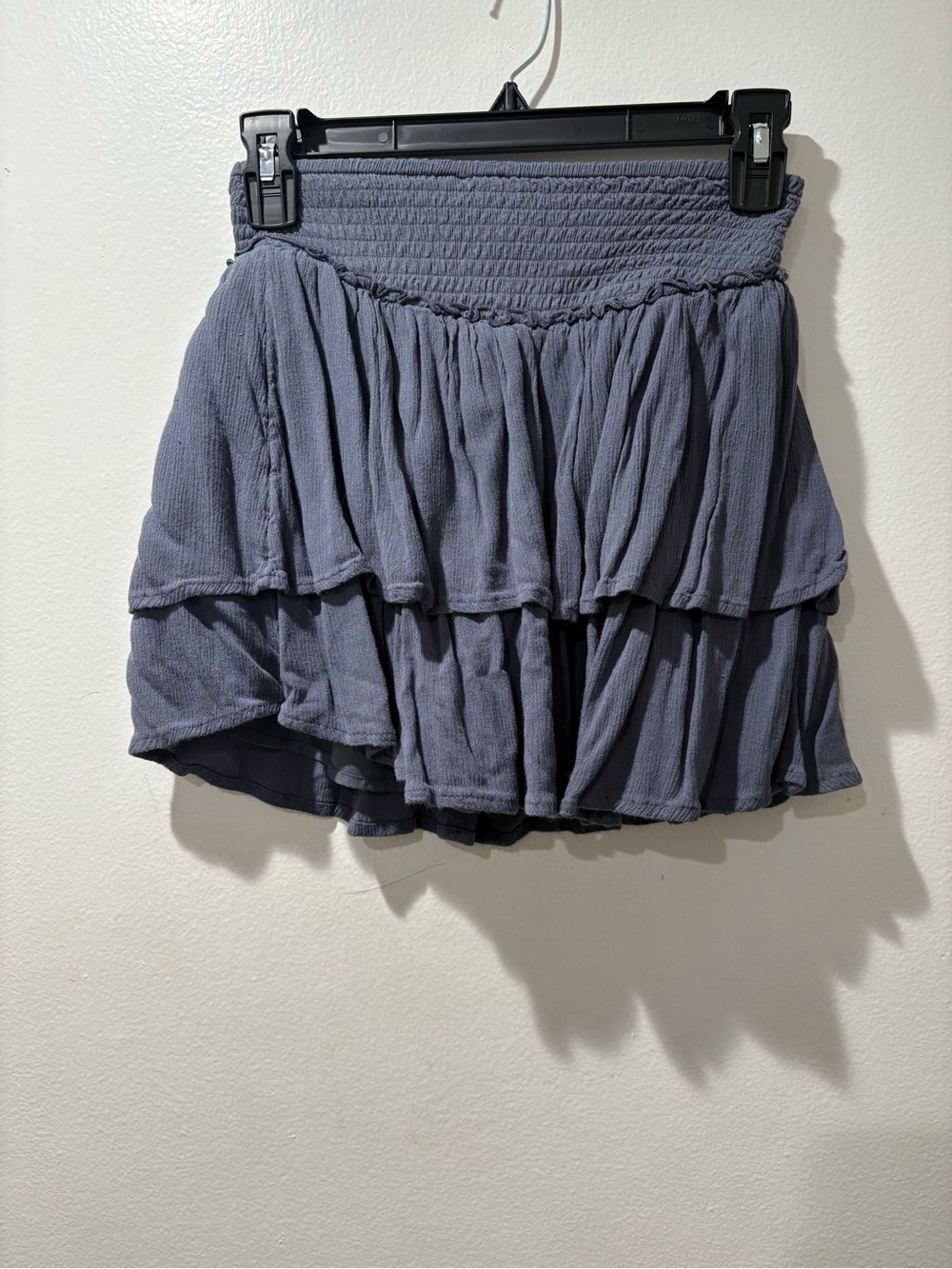 Hollister Blue Smocked Ultra High-Rise Skirt